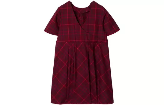Платье детское Burberry, темно-красный