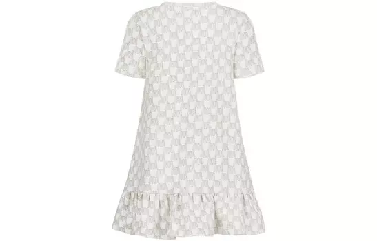 Платье детское Dior, белый / серый