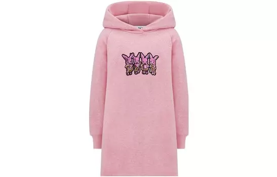 Платье детское Dior с капюшоном, розовый