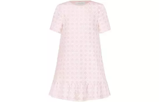 Платье детское Dior с узором, розовый
