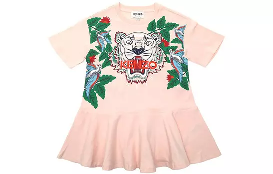 Платье детское Kenzo с принтом, розовый