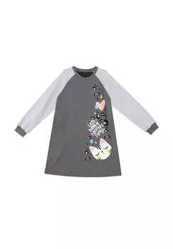 Платье «Дикая кошка» Denokids, серый