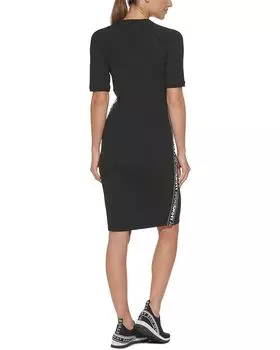 Платье DKNY Flip Logo Tape Bodycon Dress, белый