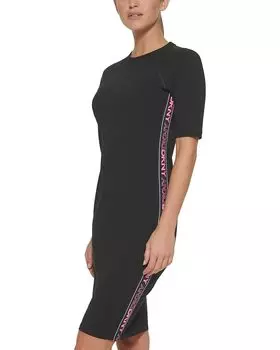 Платье DKNY Flip Logo Tape Bodycon Dress, цвет Laser Pink