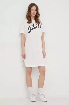 Платье Dkny из хлопка DKNY, белый