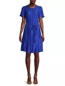 Платье Dkny плиссированное а-силуэта, синий
