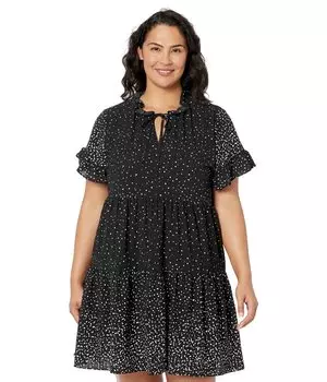 Платье DKNY, Plus Size Ruffle Neck and Sleeve Dress