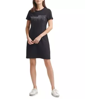Платье DKNY, Short Sleeve Rainfall Studs Tee Dress