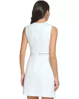 Платье DKNY Sleeveless Sheath with Zipper Detail Dress, цвет New Spring Ivory