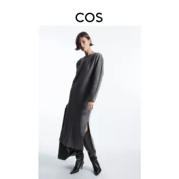 Платье длинное Cos стандартного кроя, темно-серый