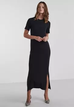 Платье длинное Pieces, черный