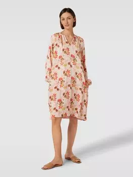 Платье длиной до колена с цветочным узором по всей поверхности, модель «MATJANA» MOS MOSH, розовый