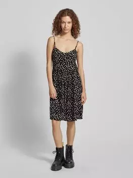 Платье длиной до колена с цветочным узором Tom Tailor Denim, черный