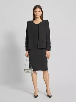 Платье длиной до колена с фактурным узором Emporio Armani, черный