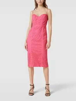 Платье длиной до колена с кружевной отделкой, модель 'CHARLEY' Bardot, розовый