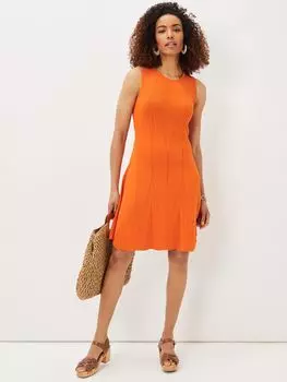 Платье длиной до колена с отделкой стежками Phase Eight Jaya, оранжевое