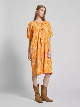 Платье длиной до колена с планкой на пуговицах, модель «DALI» Oilily, оранжевый