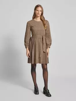 Платье длиной до колена с поясом на талии, модель «VETTA» Weekend Max Mara, песочный