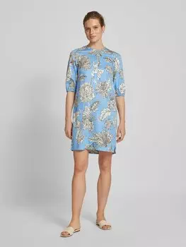 Платье длиной до колена с потайной застежкой на пуговицы, модель «ДАНИЭЛИ» Cinque, светло-голубой