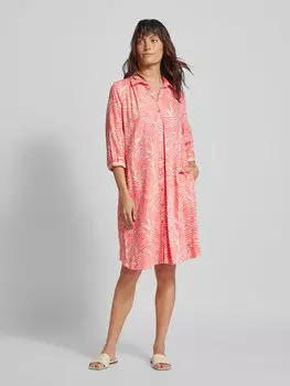Платье длиной до колена с принтом по всей поверхности Smith and Soul, розовый