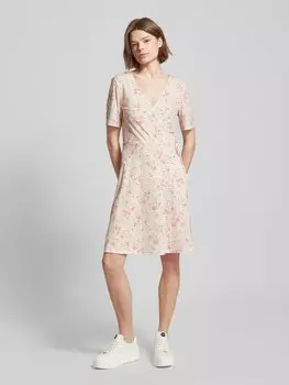 Платье длиной до колена с принтом по всей поверхности, модель «APPA» Pieces, кремовый