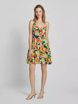 Платье длиной до колена с принтом по всей поверхности Apricot, зеленый