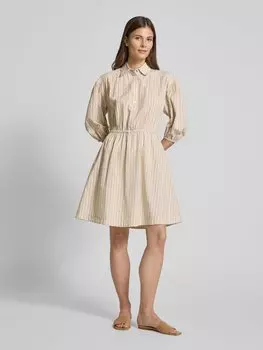 Платье длиной до колена с рубашечным воротником, модель «Dellant» BOSS Orange, песочный