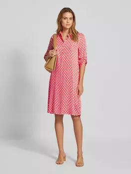 Платье длиной до колена с рукавами 3/4 Milano Italy, красный