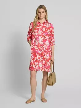 Платье длиной до колена с рукавами 3/4 Milano Italy, красный