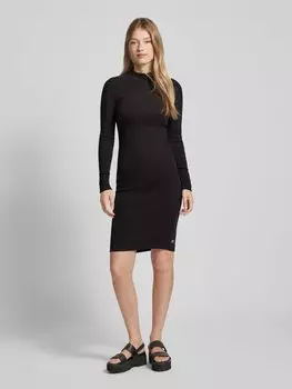 Платье длиной до колена с тонким рубчиком G-Star Raw, черный