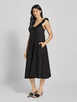 Платье длиной до колена с воланами Smith and Soul, черный