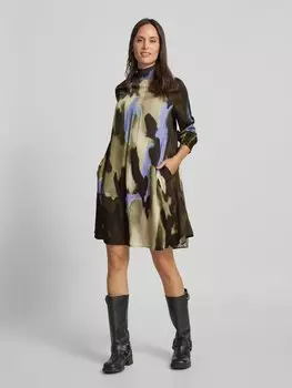 Платье длиной до колена с воротником-стойкой Smith and Soul, оливковый