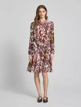 Платье длиной до колена с вырезом-замочной скважиной Marc Cain, розовый