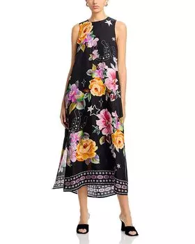 Платье длиной до щиколотки Karolina Johnny Was, мультиколор