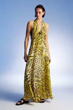 Платье длиной до щиколотки с аксессуарами Nocturne, мультиколор