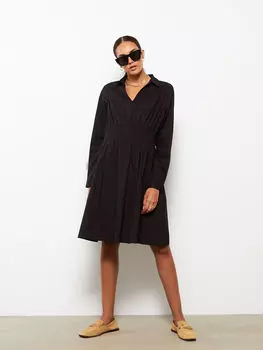 Платье для беременных из поплина с длинным рукавом и воротником-стойкой LC Waikiki Maternity