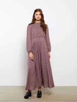 Платье для беременных из вискозы с круглым вырезом и длинными рукавами LC Waikiki Maternity