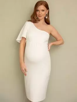 Платье для беременных на одно плечо Taylor Tiffany Rose, слоновая кость