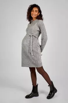 Платье для беременных с косами Jojo Maman Bb, серый