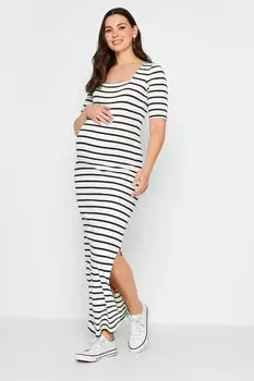 Платье для беременных в рубчик Long Tall Sally, белый