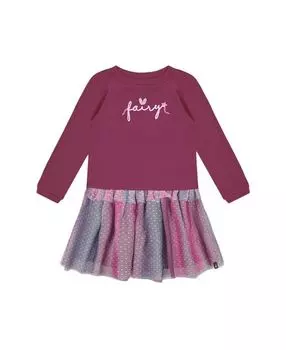 Платье для девочек из двух материалов с юбкой из тюля - Big Kid Deux par Deux, фиолетовый