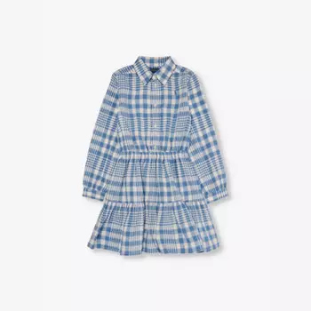 Платье для девочек из хлопка в клетку «калисса» Polo Ralph Lauren, синий