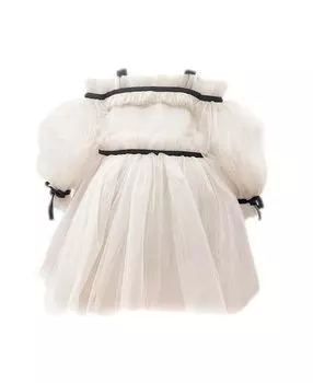 Платье для девочек из тюля Coco Caramel с прозрачными пышными рукавами из тюля - Baby, Little Kid, Big Kid Petite Maison Kids