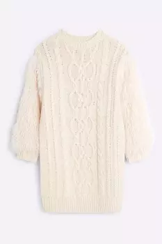 Платье для девочек с бахромой из перьев River Island, бежевый