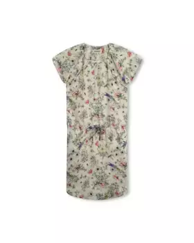 Платье для девочек с цветочным принтом и короткими рукавами Zadig & Voltaire, бежевый
