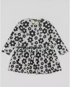 Платье для девочек с цветочным принтом и длинными рукавами Losan, серый