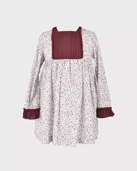 Платье для девочек с длинными рукавами La Ormiga, бордо