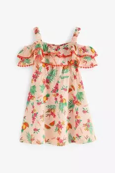 Платье для девочек с принтом дыни и бардо River Island, розовый