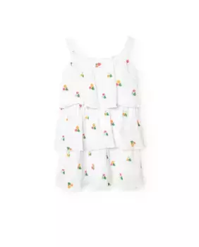 Платье для девочки Bambula на бретелях Boboli, белый