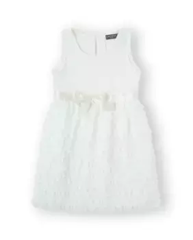 Платье для девочки белого цвета с декоративным бантом Canada House, белый